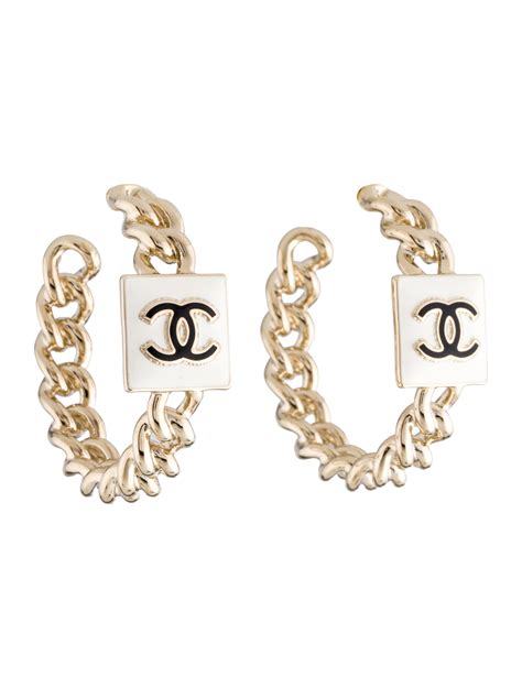 chanel clip on hoop earrings|cheap chanel hoop earrings.